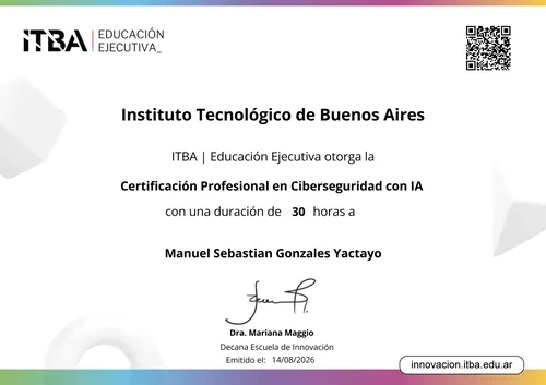 Certificado de Ciberseguridad con IA de ITBA